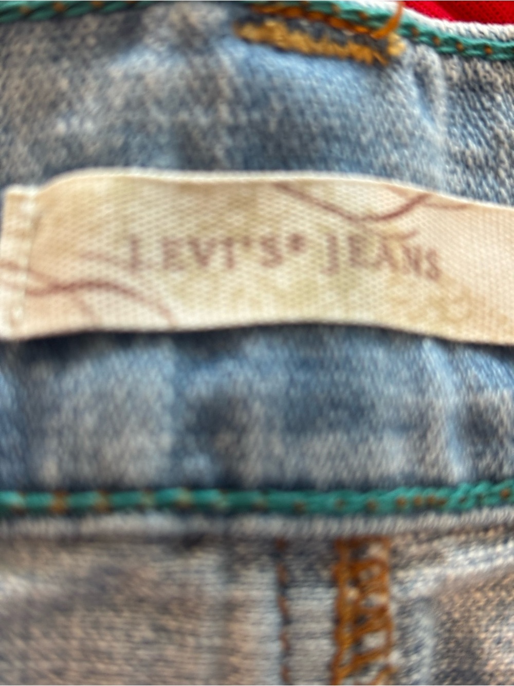 Levi's Light Blue Denim Midi Skirt with Raw Edge - Picture 4 of 4
